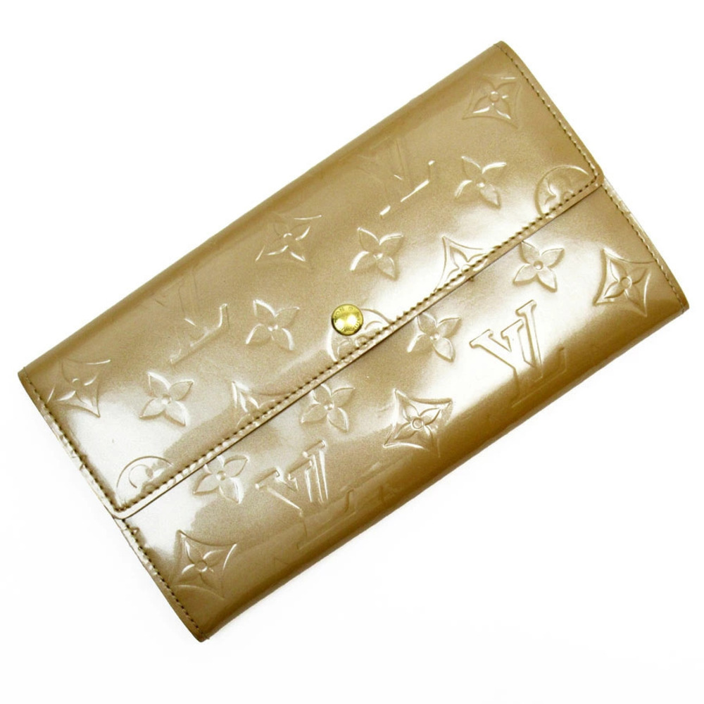 Louis Vuitton Wallet Monogram Leather Beige Tan